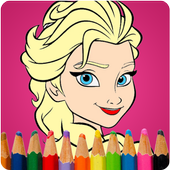 Queen &amp; Princess Coloring Book icon