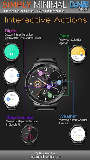 Simply Minimal HD Watch Face Widget Live Wallpaper screenshot 3