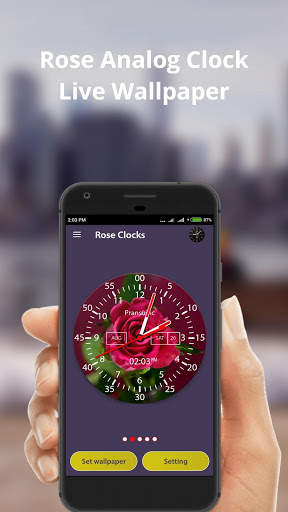 Rose Analog Clock screenshot 3