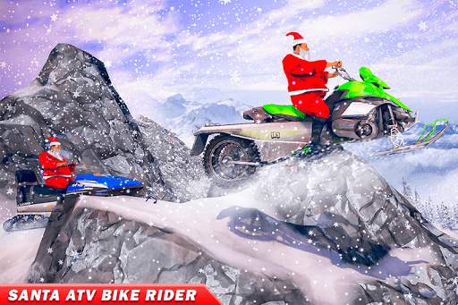 Santa Atv Snow Bike Racing 2021 : Quad Bike Race screenshot 9