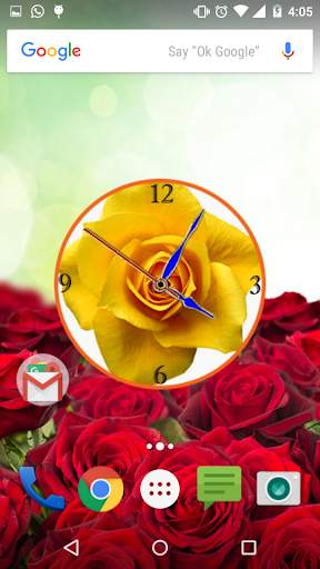 Rose Clock Live Wallpaper screenshot 2
