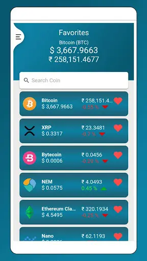 Live CryptoCurrency Rate - Track your coin screenshot 2