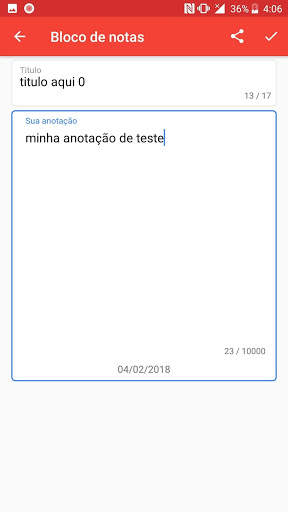 Bloco de anotações 4 تصوير الشاشة