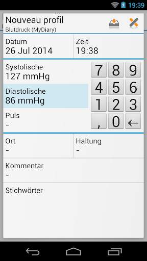 Blutdruck (MyDiary) screenshot 1