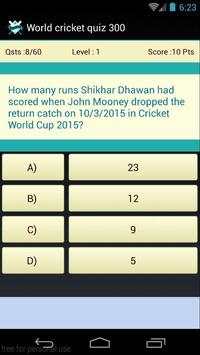 World Cricket Quiz 300 screenshot 4