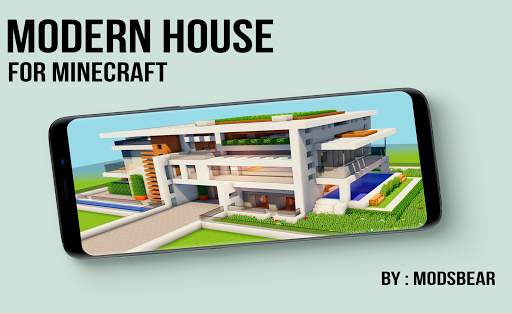 MCPE Mods - Modern House For Minecraft PE screenshot 1