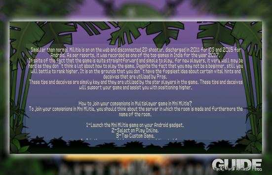 Guide for mini militia doodle screenshot 3