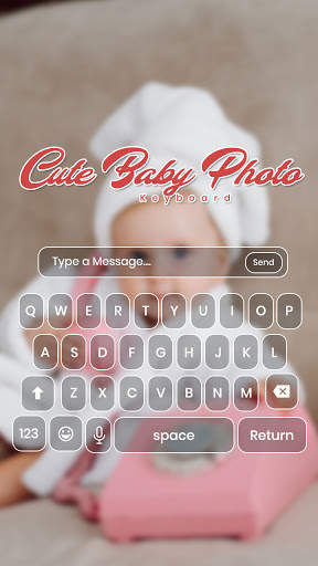 Cute Baby Photo Keyboard screenshot 1