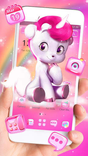 Cute Baby Unicorn Mobile Theme screenshot 1