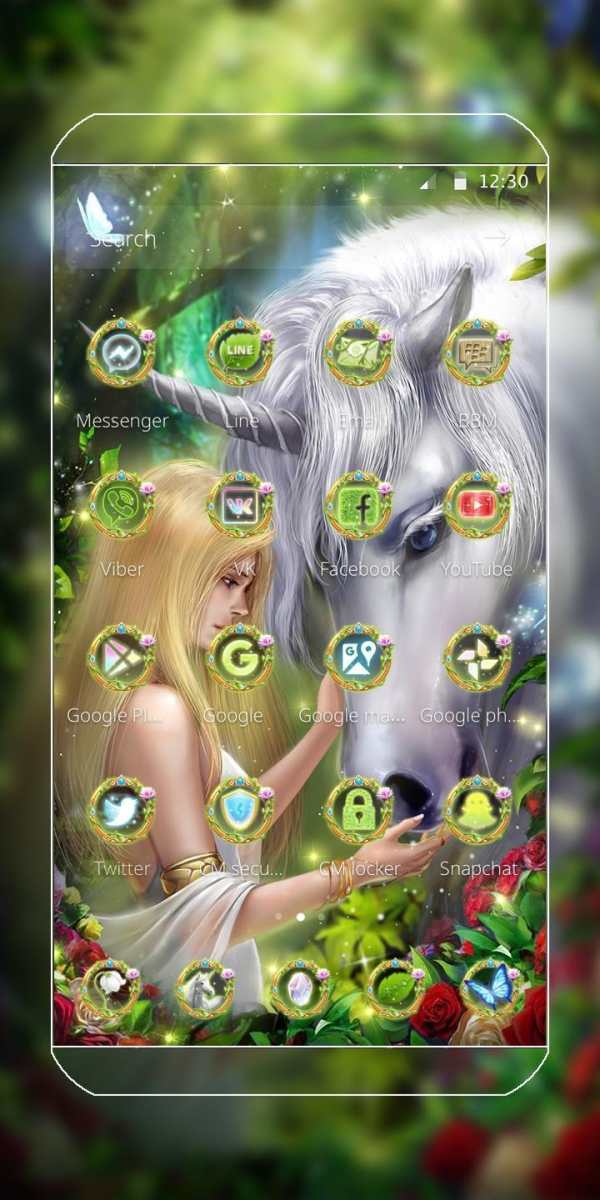Floral Theme-Blonde & Unicorn screenshot 4