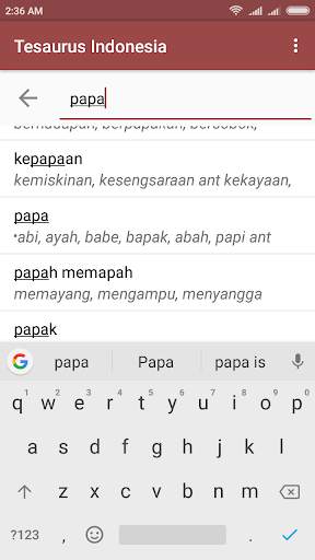 Tesaurus Indonesia 2 تصوير الشاشة