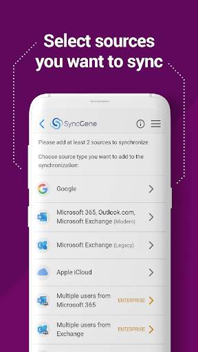 SyncGene Contact Calendar Sync 6 تصوير الشاشة