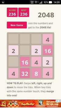 Mini Game 2048 ( Simple game - Relaxing game ) स्क्रीनशॉट 4
