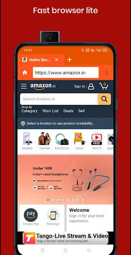 Fast browser lite - Data saver screenshot 3