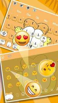 Lazy Orange Cat Keyboard Theme screenshot 3