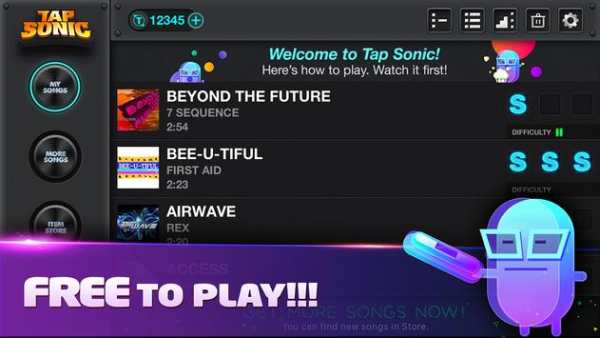 Free Music Game - TAPSONIC screenshot 2