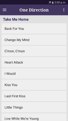 One Direction Lyrics screenshot 4