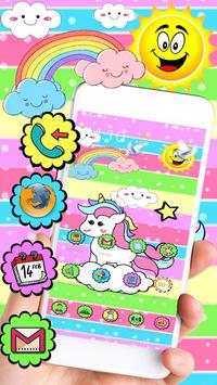 Cute Unicorn 3D Parallax Theme🦄 screenshot 3