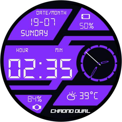 Chrono Dual Watch Face & Clock Live Wallpaper screenshot 13