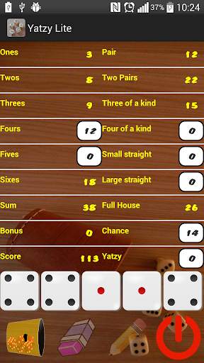 Yatzy Lite screenshot 1