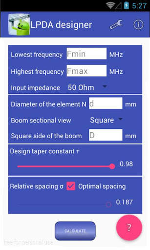 LPDA designer screenshot 1