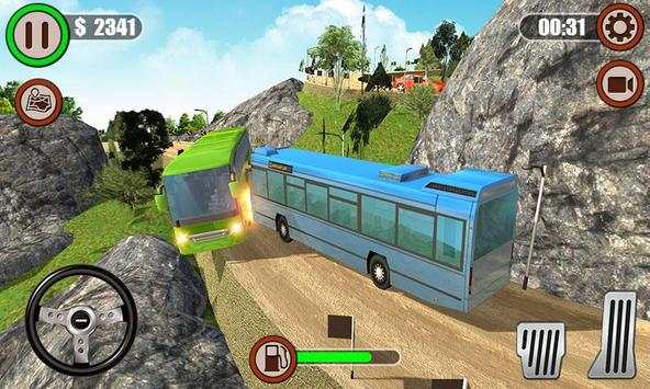 Hill Climb Simulator - Bus Mountain Drive 3D screenshot 1