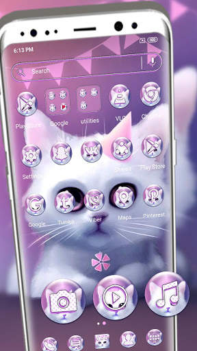 Cute Kitty Launcher Themes screenshot 4