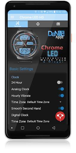 Chrome LED HD Watch Face Widget & Live Wallpaper screenshot 4