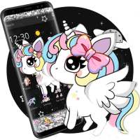 Glitter Galaxy Cute Rainbow Unicorn Theme logo
