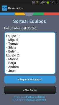 Sortear - Equipos y Premios screenshot 3