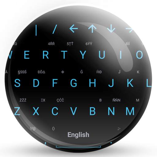 Keyboard Theme Flat Black Blue 150.0