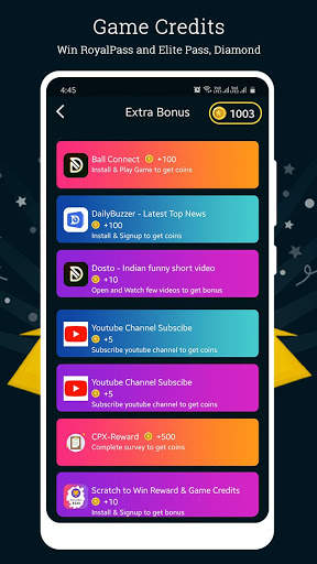 Game Credits - Win RoyalPass and ElitePass,Diamond screenshot 5
