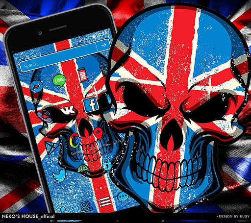 Union Jack Flag Skull Theme screenshot 2