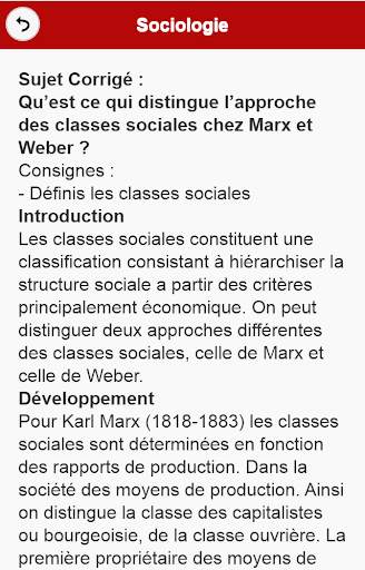 Sociologie : Sujets Corrigés screenshot 2