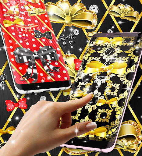 Golden bowknot live wallpaper screenshot 3