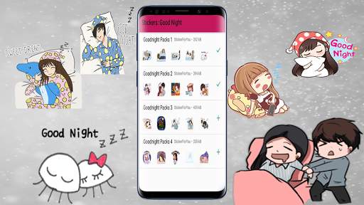 StickerApps: Good Night Sticker 1 تصوير الشاشة