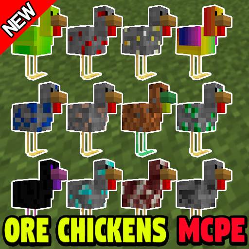 Ore Chickens Addon for Minecraft PE 11.9