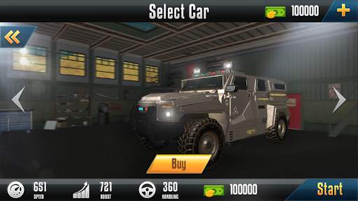 Impossible Police Hummer Car Tracks 3D screenshot 2