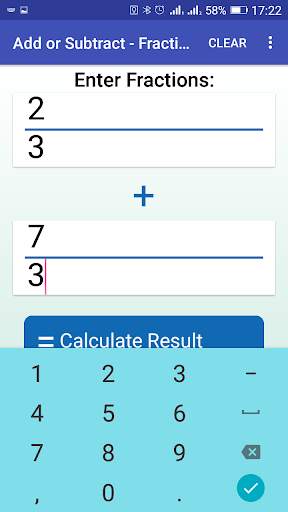Fraction Calculator FREE 3 تصوير الشاشة