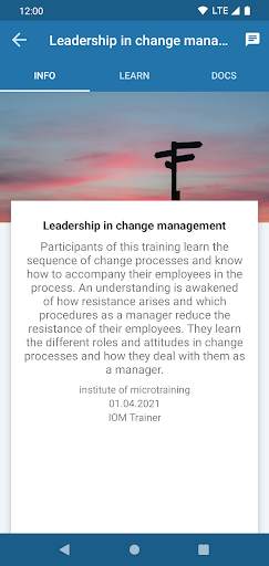 Microtraining  mobile learning screenshot 2
