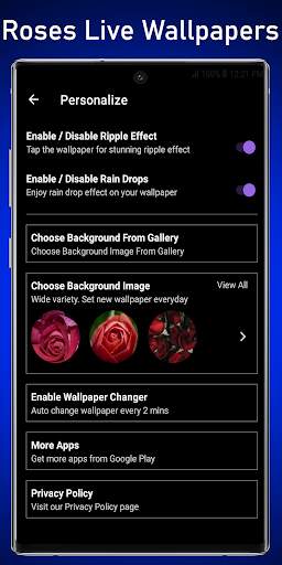 Roses Water Live Wallpaper screenshot 7