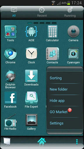 CYANOGEN GO Launcher EX Theme screenshot 2