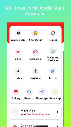All Social Media Status Downloader- Insta, WA,Fb screenshot 1