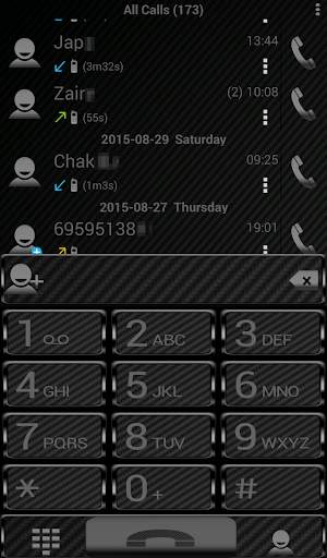 Theme Black Carbon RocketDial screenshot 1