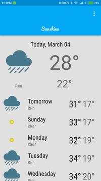 Weather Sunshine screenshot 1