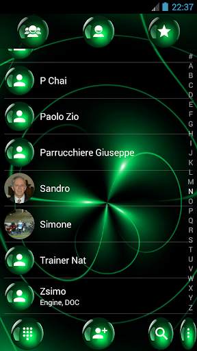 Dialer Theme Spheres Green screenshot 4