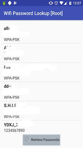 Wifi Password Lookup [Root] screenshot 1