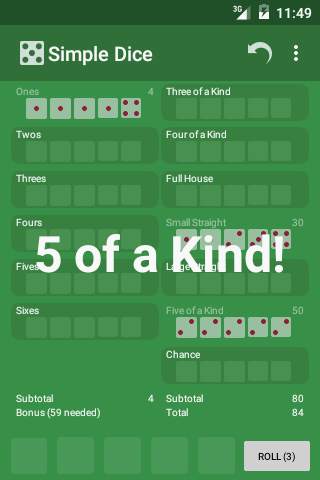 Simple Dice Free screenshot 4