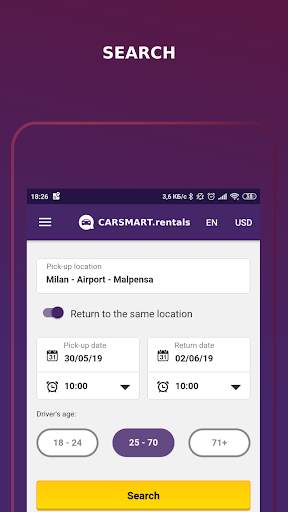 CarSmart.Rentals - smart car rentals application स्क्रीनशॉट 3
