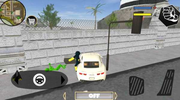 Black Iron Stickman Rope Hero Crime Gangstar screenshot 3